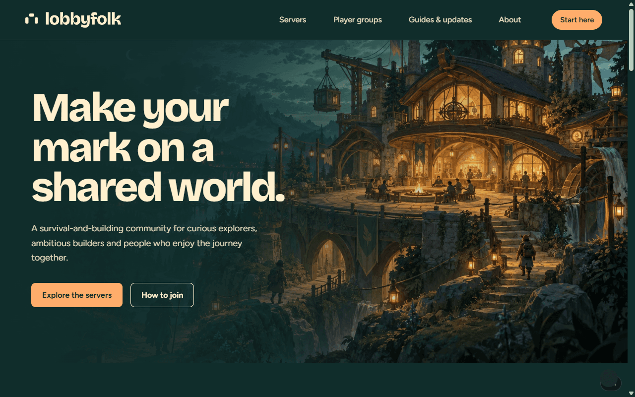 Lobbyfolk demonstration website design
